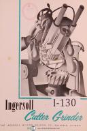 Ingersoll-Ingersoll 30\" Cutter Grinder Practice #67 Operations, Maintenance, Parts Manual-30\"-01